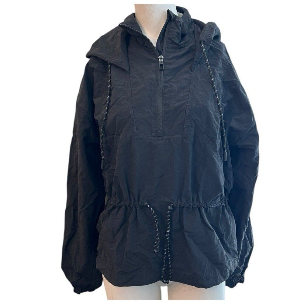 CALIA by Carrie Underwood Womens Small Black Hooded Windbreaker 1/4 Zip NWT $118